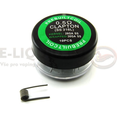 Clapton Coil SS 316L 26GA+30GA 0,5ohm 10ks