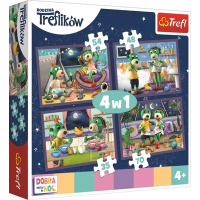 Trefl 34370 Treflíci dobrou noc 4v1 35 48 54 70 dílků