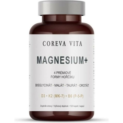 Coreva Vita Magnesium+ bisglycinát, malát, taurát, orotát 120 kapsúl