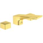 Ideal Standard Conca Tap - Смесител за умивалник, монтаж с 3 отвора, със сифон, Brushed Gold BC759A2 (BC759A2)