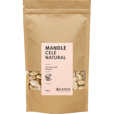 NATIOS Mandle Celé lúpané jadrá 1000 g