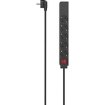 Hama Разклонител, 5 гнезда, 2 x USB-A 17 W, 3400mA, 1.4м, 3680W, черен (HAMA-223184)