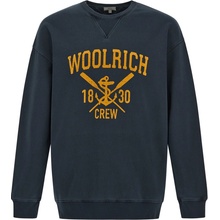 WOOLRICH NAVY LOGO CREWNECK modrá