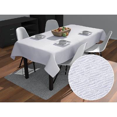 Biante Teflónový obdĺžnikový obrus TF-078 Ornamenty - studená biela 120x200 cm