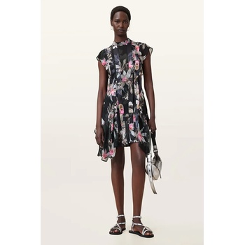 AllSaints Рокля AllSaints FLEUR в черно къса разкроена W370DC (W370DC)