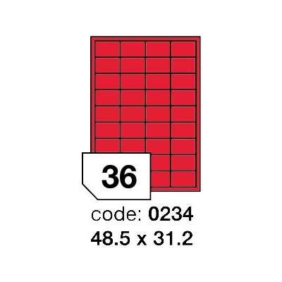 Rayfilm 48,5x31,2 mm 300 archů, fluo červená, R0132.0234D