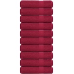 vidaXL Кърпи за ръце FROGN 10 бр. бордо 50x100 см 360 г/м2 (136736)