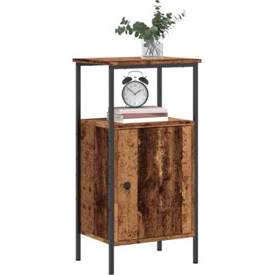 vidaXL Нощно шкафче от старо дърво 41x31x80 cm Инженерна дървесина (857246)