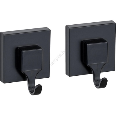 WENKO 71448800 - Закачалка VACUUM-LOC QUADRO ED 6x7 cm черна (WE0747)