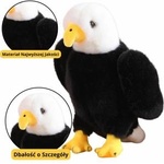 LEAN Toys Plush Eagle Bird Plush Toy Mascot Cuddly Toy Black and White 25cm - mallbg - 18,31 лв