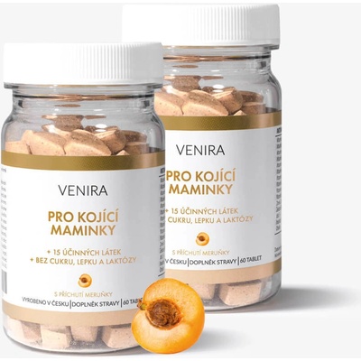 Venira Vitamíny pre dojčiace ženy príchuť marhuľa 120 srdiečok marhuľa