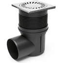 Chudej Strešný lapač Kanalizačná vpusť bočná so suchou klapkou D 110 mm nerez KVB110S-N