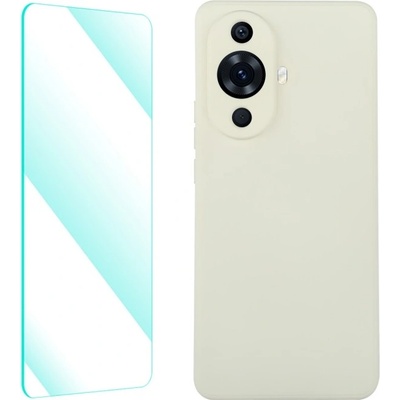 Enkay Silikónový obal a 2D sklo Huawei nova 11 bežový
