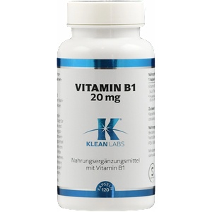 KLEAN LABS Витамин В1 20 mg - 120 капсули