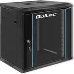  Комуникационен шкаф за стена Qoltec 19 12U (600x635), Черен | 54464 (54464)