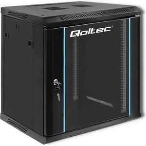  Комуникационен шкаф за стена Qoltec 19 12U (600x635), Черен | 54464 (54464)