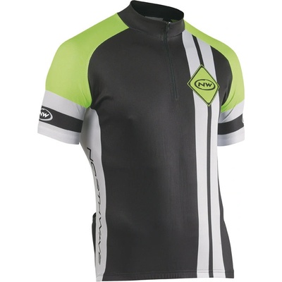 Northwave BEWARE OF CYCLIST black-white-yellow-fluo