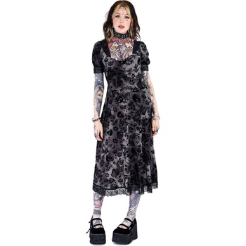 JAWBREAKER Дамска рокля JAWBREAKER - Flocked Skull - Grey - DRA 10230