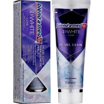 Blend a med 3D White Luxe Instant Pearl Glow bělicí pasta pro zářivě bílé zuby 75 ml