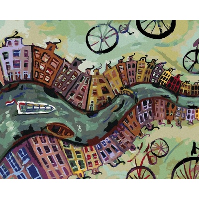 Zuty Malování Podle Čísel Nekonečný Amsterdam 80 x 100 cm Plátno Rám