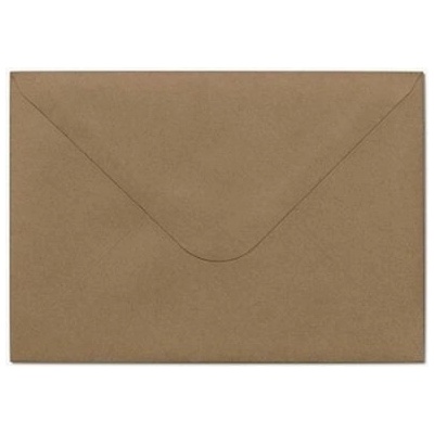 Ozdobné obálky Kraft - C6, 120 g/m2, tmavě béžové, 10 ks