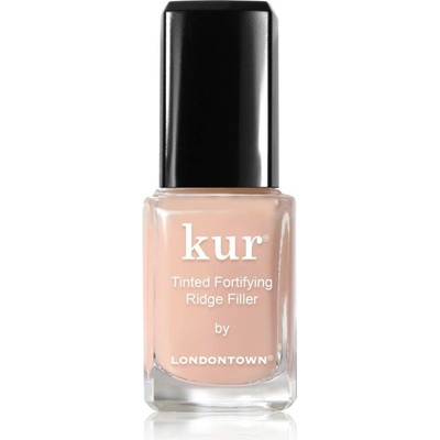 LONDONTOWN Kur Tinted Fortifying Ridge Filler vyhlazující podkladový lak na nehty pro suché a křehké nehty odstín Apricot Beige 12 ml