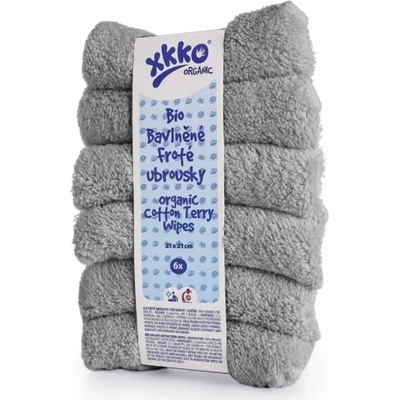 Kikko BIO bavlněné froté ubrousky 21 x 21Silver