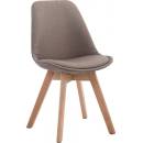 Design Shop Borne V2 látka dřevené nohy natura Šedo hnědá Taupe