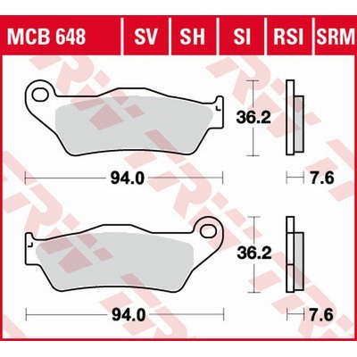 TRW ZF brzdové destičky KH181 ECO organické APRILIA RX 125 00-13, BMW G 450X 08-11, KTM EXC 125 90-16, SX 250 96-, EXC-F 350 11-, EXC 450 03-16, LC4 620 94-01, LC8 950/990 ADV/SMR 02-13, YAMAHA TT 600 – Hledejceny.cz