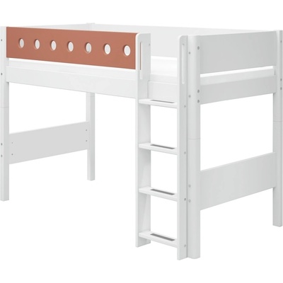 Flexa White s rovným žebříkem bílá / rumělková uni