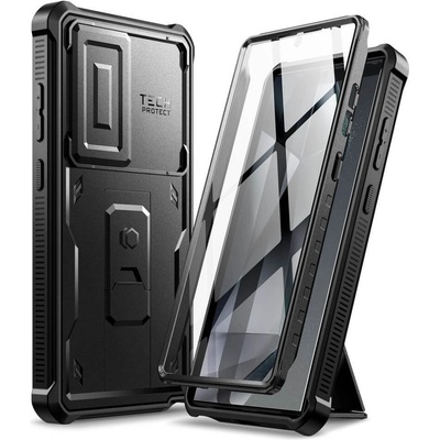Tech-Protect Kevlar Cam Plus Case - удароустойчив хибриден кейс за Samsung Galaxy S24 Ultra (черен)