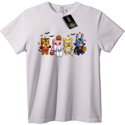 NOONEBRAND Тениска Анимационни Герои за Хелоуин - XL, White