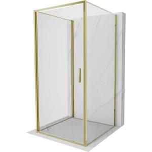 Mexen Exo-B 3S душ кабина 3-стенна, 85 х 85 см, прозрачна, златна - 817-085-085-50-00-3S (817-085-085-50-00-3S)