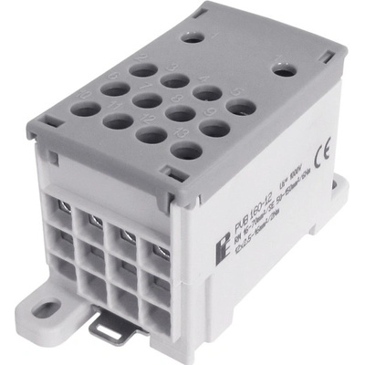 Eleman Blok pro rozd. fází PVB 160-12, 1pól., AL/CU, 160A, 1000V, šedý