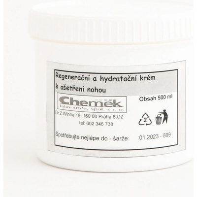 Chemek Top Gold regenerační a hydratační krém k ošetření nohou 500 ml
