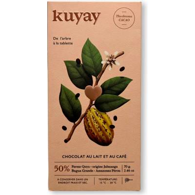 Kuyay 50% mléčná čokoláda Au Lait et au café s kávou 70 g