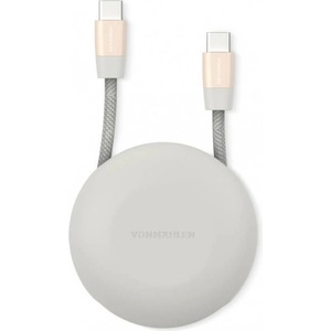 Vonmahlen USB-C към USB-C 2.0  летен кабел за устройства с USB-C  орт (100 см) - Vonmahlen Premium Cable USB-C to USB-C (розово злато) (E070P0009)