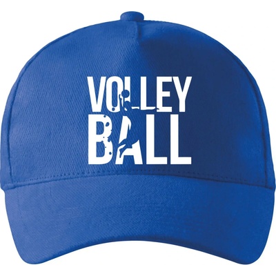 Volleyball nápis so zahnutým šiltom a mosaznou sponou Kráľovská modrá