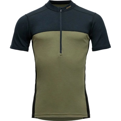 Devold Мъжко мериносово термобельо Devold Lauparen Merino 190 Zip Tee Merino base layer - Ink / Lichen / Black - размер XXL (015-2115-0115)