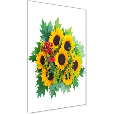 Vertikálny foto obraz sklo tvrdené Kytica slnečníkov 50x100 cm