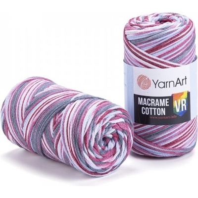 YarnArt Twisted Macrame 3mm rozčesávací VR 917 červeno-šedá