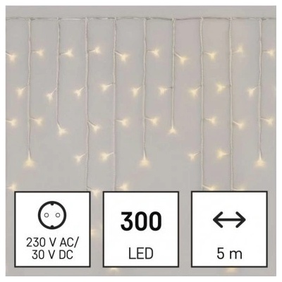 LED vianoč. cencúle 5 m vonkajšie aj vnútorné teplá biela ovládač programy časovač 8592920095478