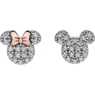 Disney dětské náušnice Minnie a Mickey Mouse stříbrné ES00015TZWL.CS