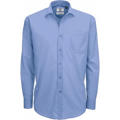 B&C pánska košeľa s dlhými rukávmi Smart LSL/men Business Blue