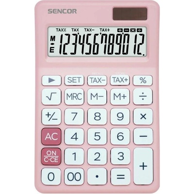 Sencor kalkulačka Sencor SEC 381 TAX - 12 míst / růžová