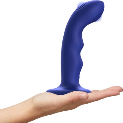 Strap-on-me M vodotesný pulzujúci na bod G modrý