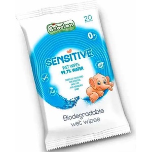 Bebelan Влажни кърпи Bebelan - Sensitive, 20 броя (3800232578301) - baby
