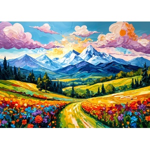 Enjoy - Puzzle Flowered Valley - 1 000 piese