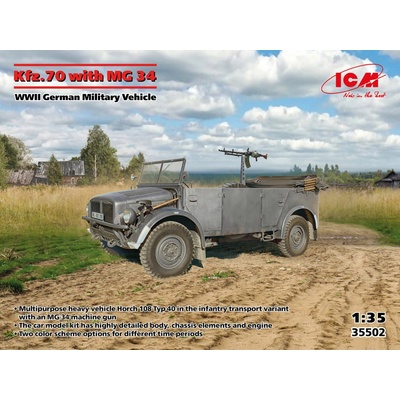 ICM Kfz.70 with MG 34 WWII German Military Vehicle 1:35
