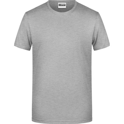 James & Nicholson tričko JN 1808 Solid z bio bavlny krátký rukáv pánské COT02180803400-grey heather